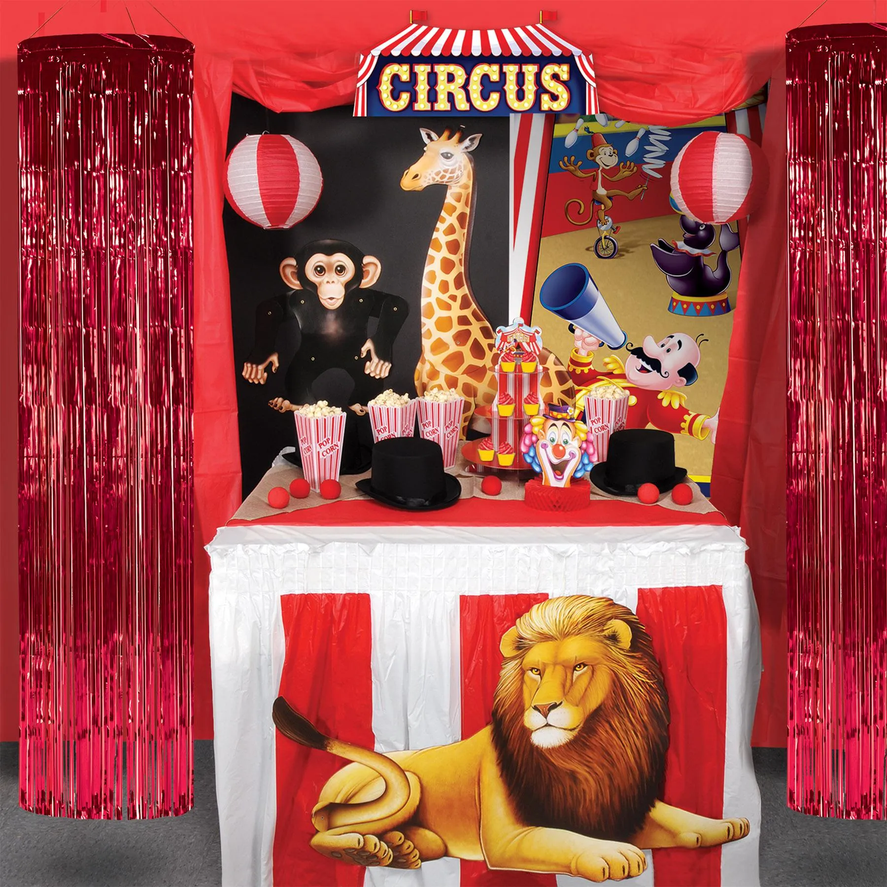 1-Ply Gleam 'N Party Column - red