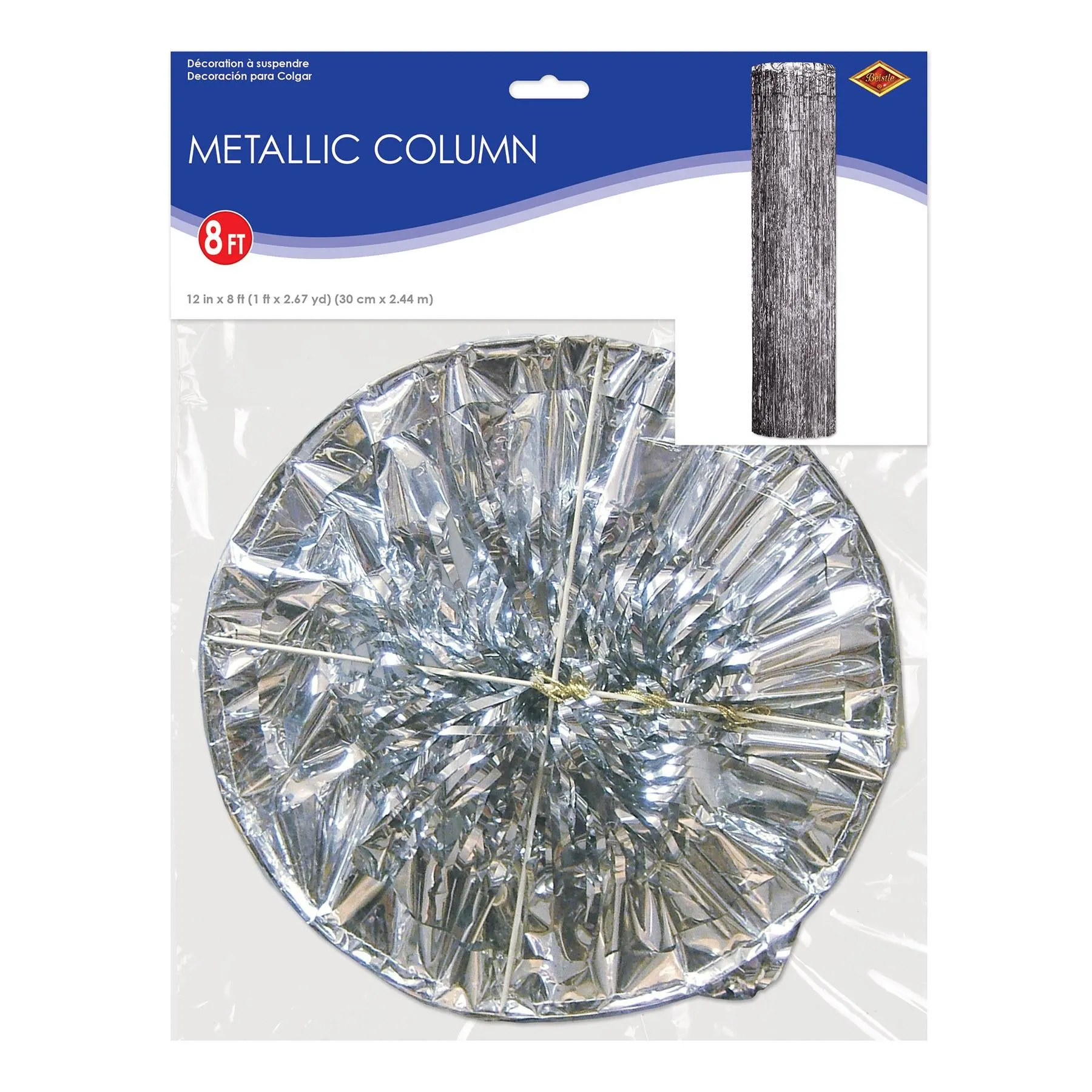 1-Ply Gleam 'N Party Column - silver