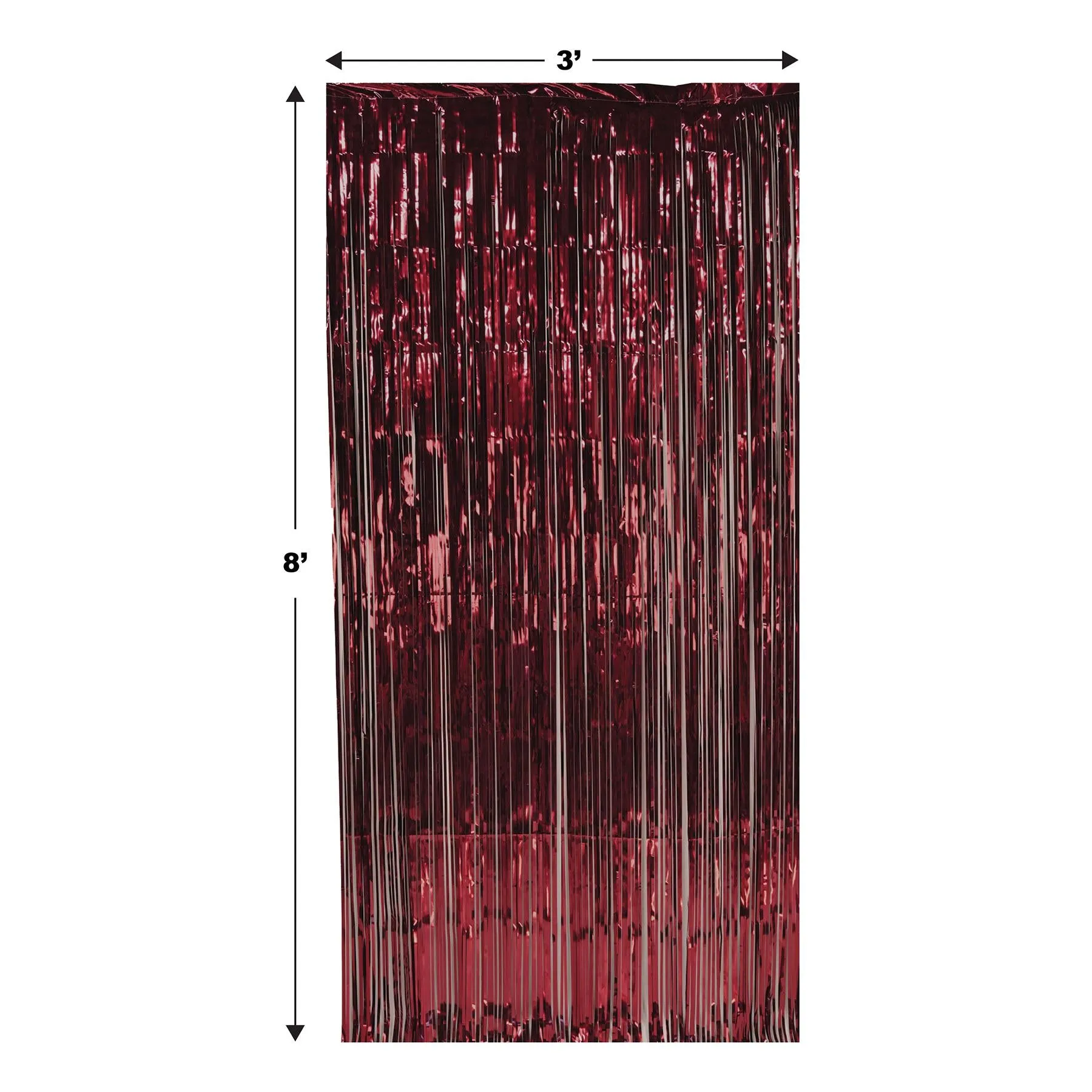 1-Ply Gleam 'N Party Curtain - burgundy (6 Per Case)