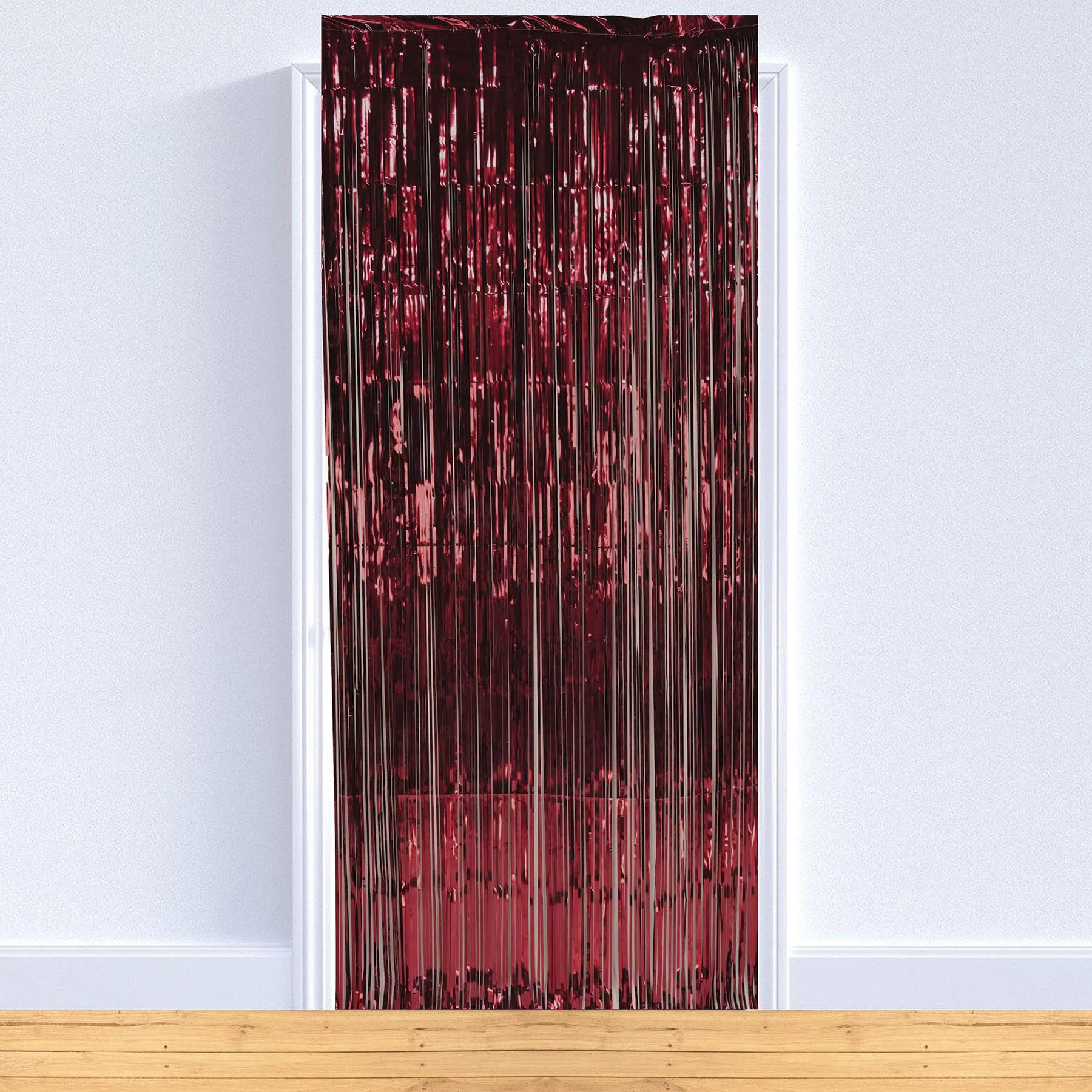 1-Ply Gleam 'N Party Curtain - burgundy (6 Per Case)