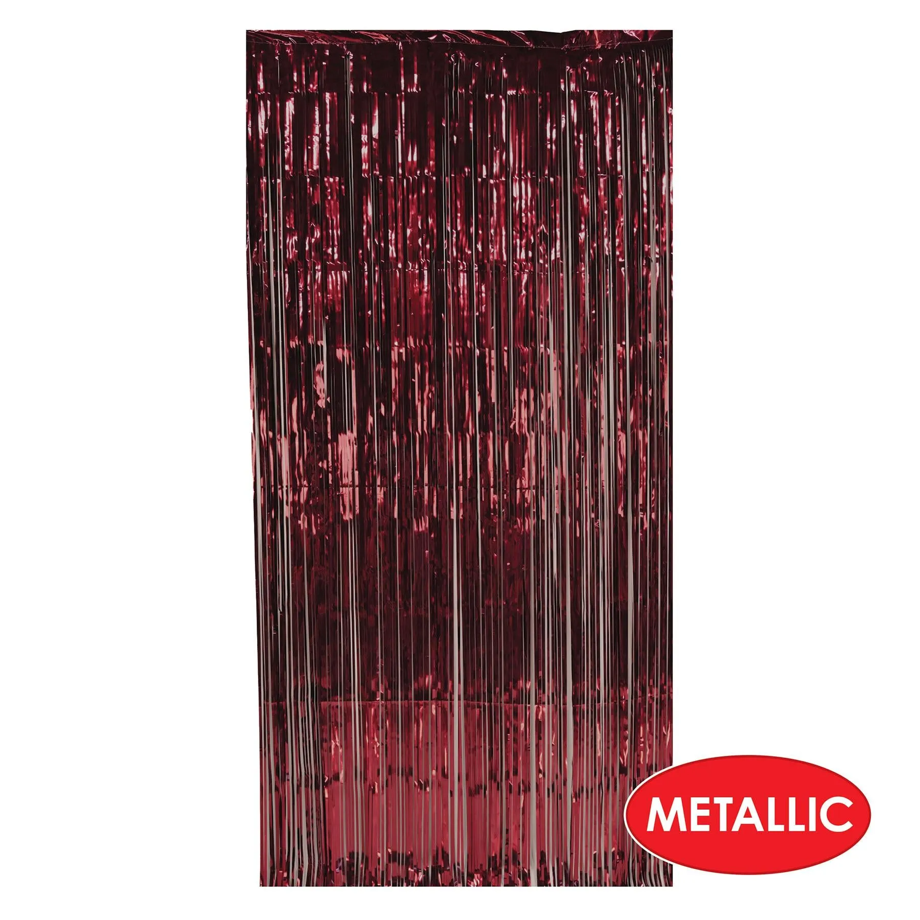 1-Ply Gleam 'N Party Curtain - burgundy (6 Per Case)