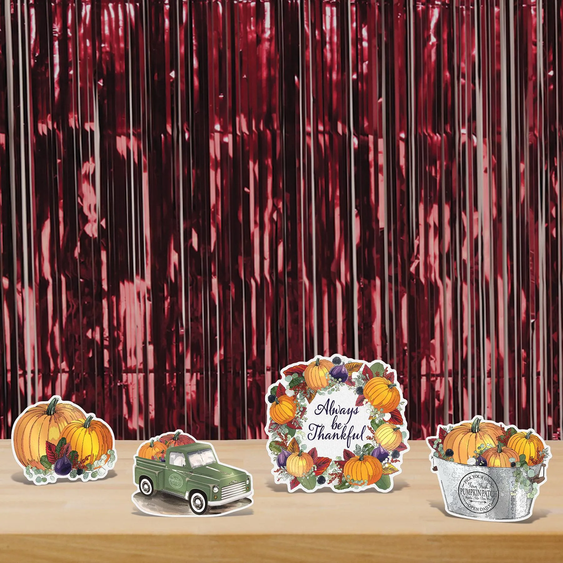 1-Ply Gleam 'N Party Curtain - burgundy (6 Per Case)