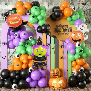 150Pcs Halloween Balloon Garland Set Of Pumpkin Foil Balloons For Scary Party Decorations Birthdays Anniversaries And More