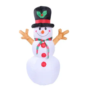 1.6M Christmas Snowman Inflatable Model Twig Snowman Doll Christmas Decoration Dressing Supplies