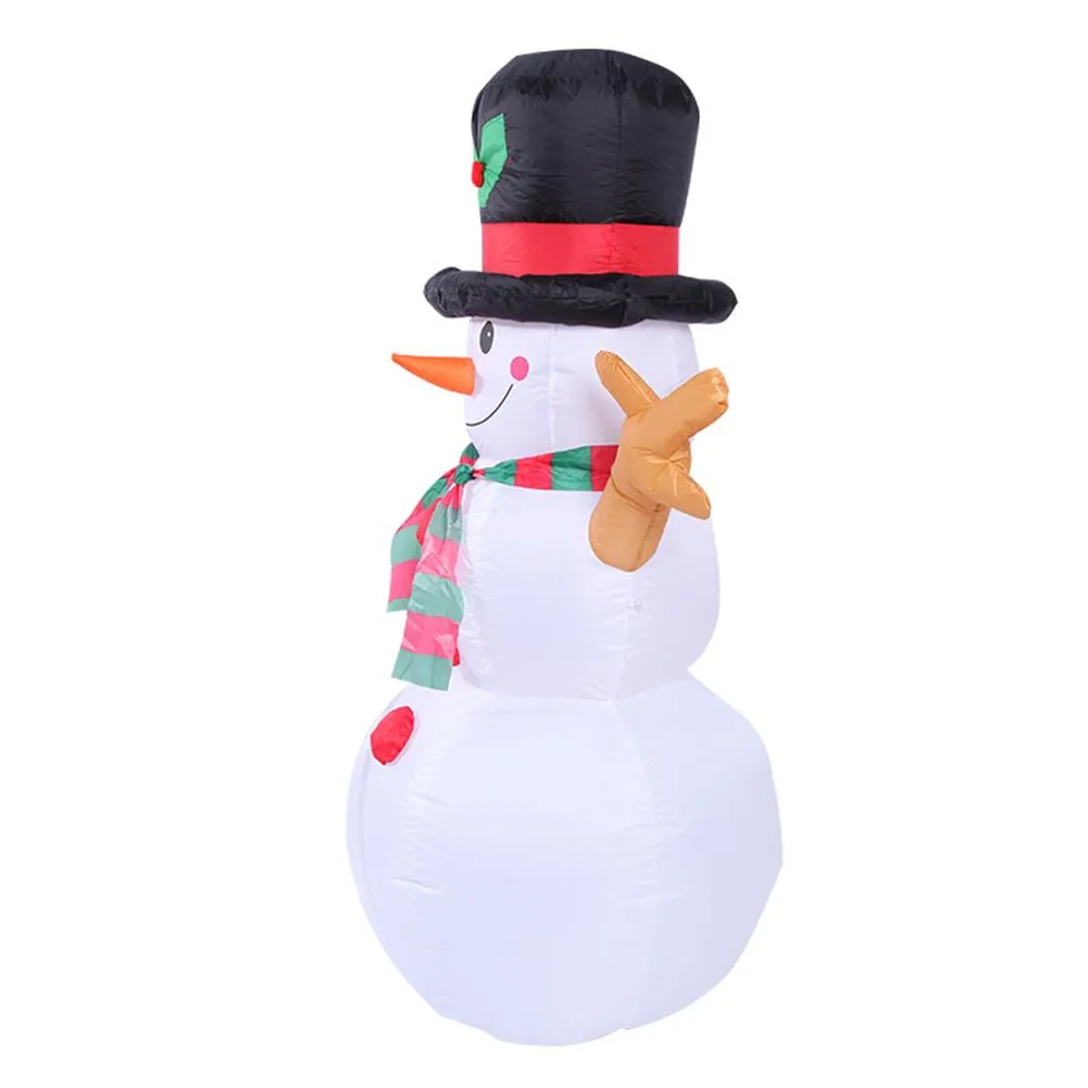 1.6M Christmas Snowman Inflatable Model Twig Snowman Doll Christmas Decoration Dressing Supplies