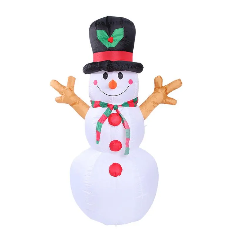 1.6M Christmas Snowman Inflatable Model Twig Snowman Doll Christmas Decoration Dressing Supplies
