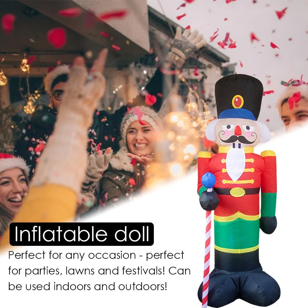 2.4m Christmas Inflatable Santa Claus Soldier Old Puppies Party Decorations