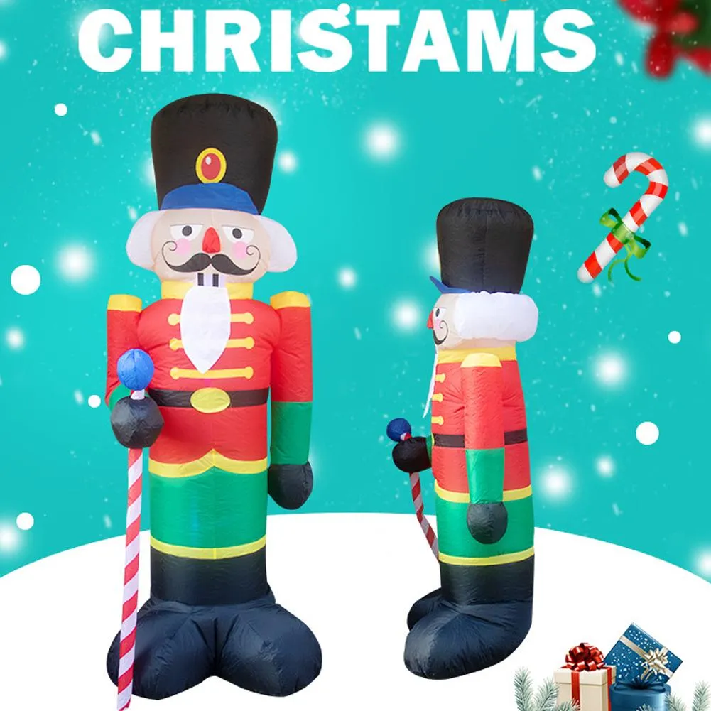2.4m Christmas Inflatable Santa Claus Soldier Old Puppies Party Decorations