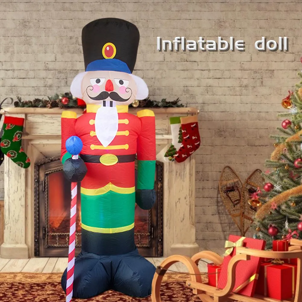 2.4m Christmas Inflatable Santa Claus Soldier Old Puppies Party Decorations