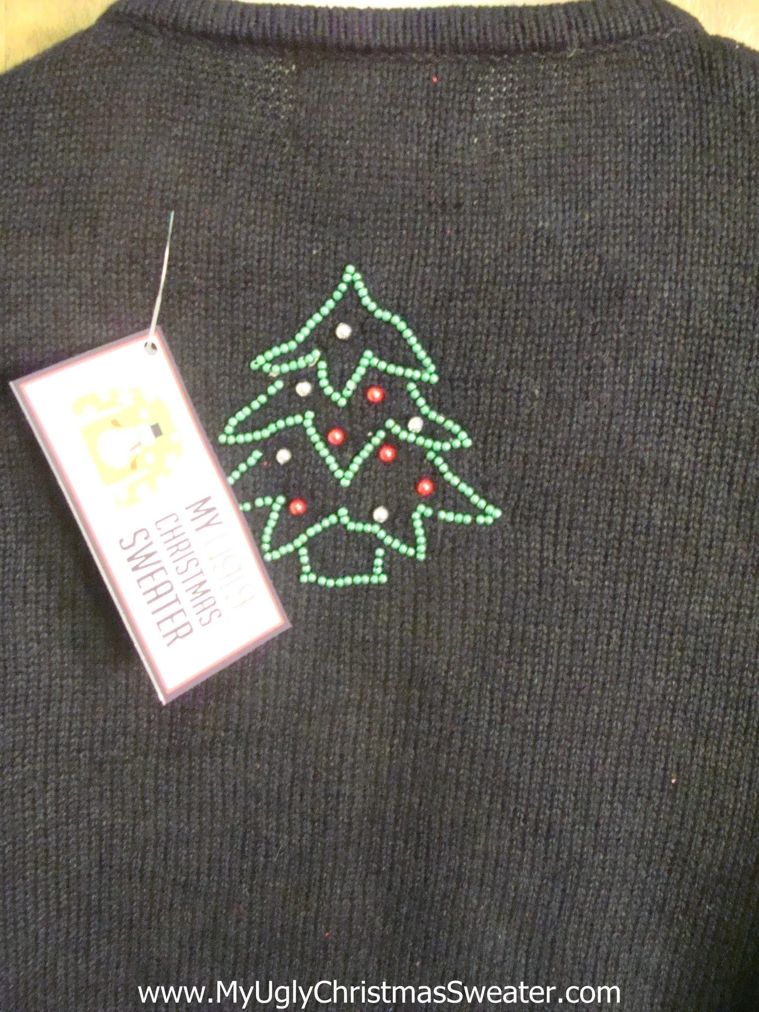 Argyle with Trees Tacky Xmas Party Sweater