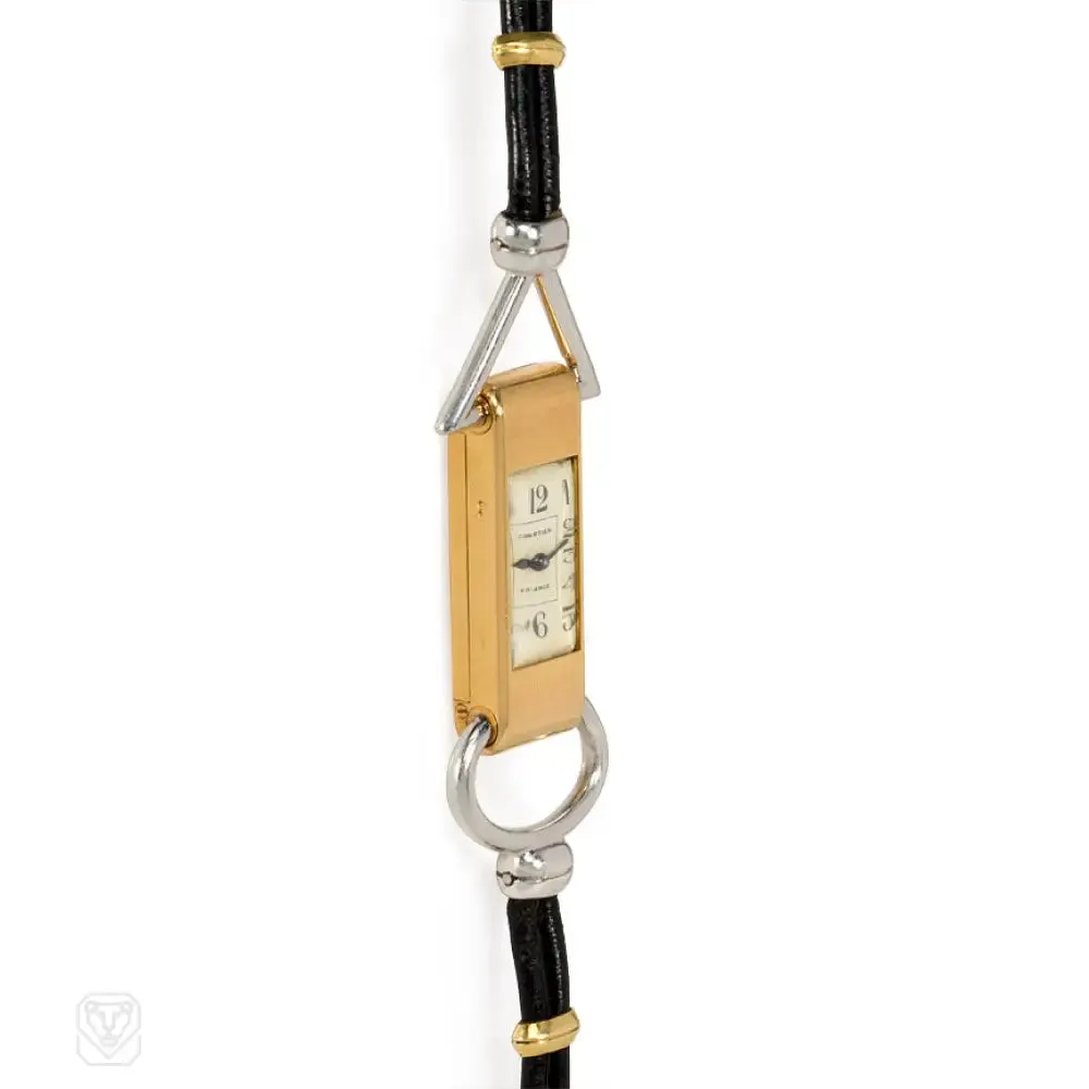 Art Deco geometric watch, Cartier, Paris.