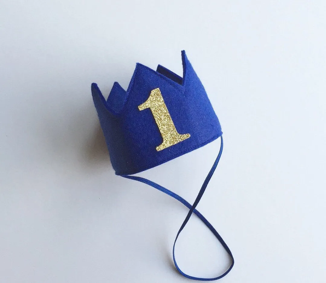 Blue Birthday Boy Crown/ 1st Birthday Crown