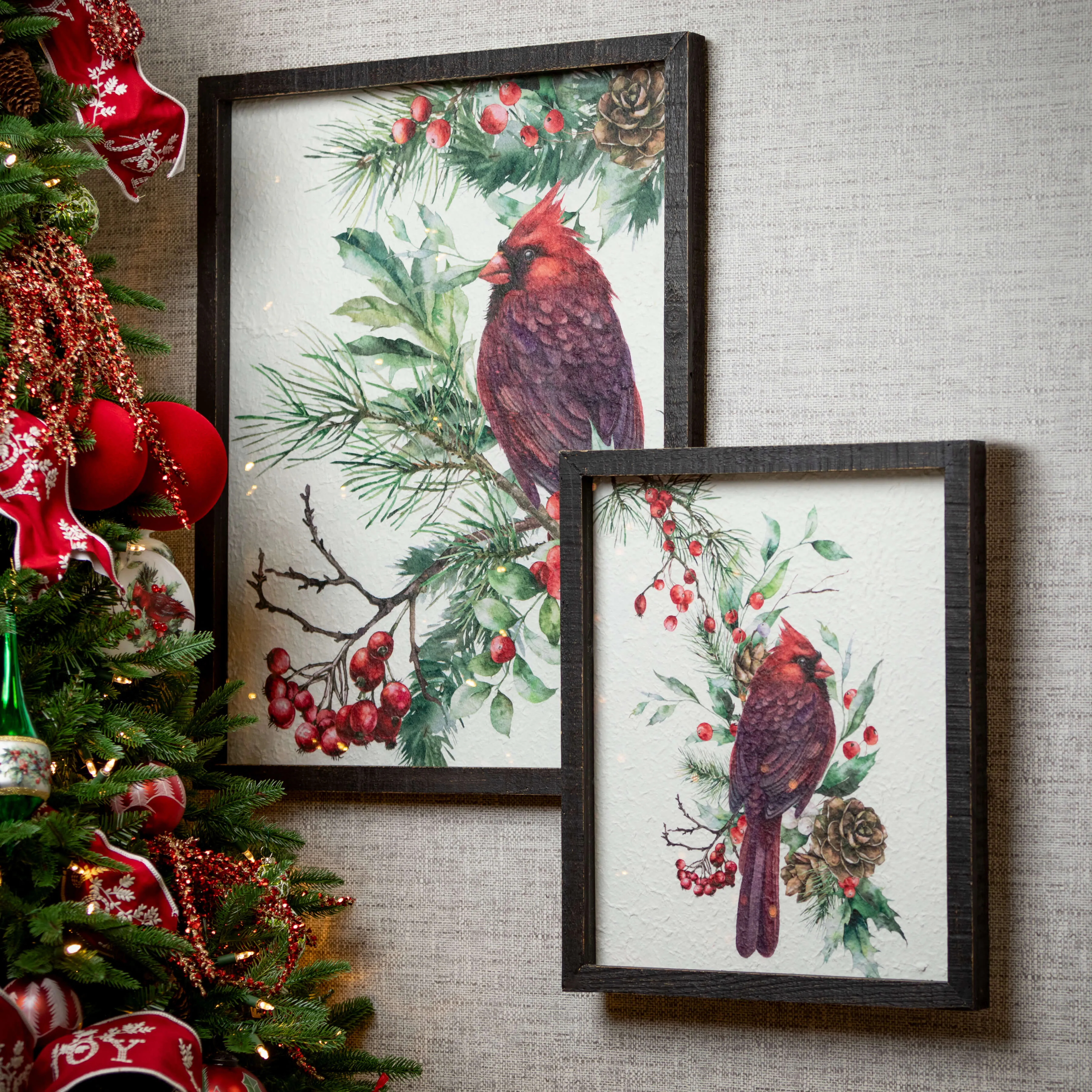 Cardinal Pine Wall Decor