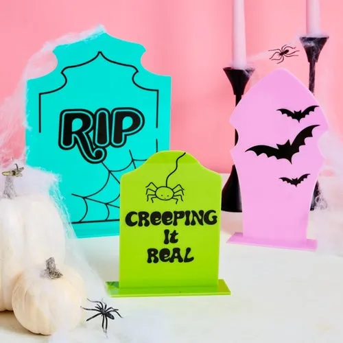 COLORFUL ACRYLIC TOMBSTONES