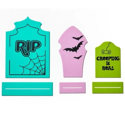 COLORFUL ACRYLIC TOMBSTONES