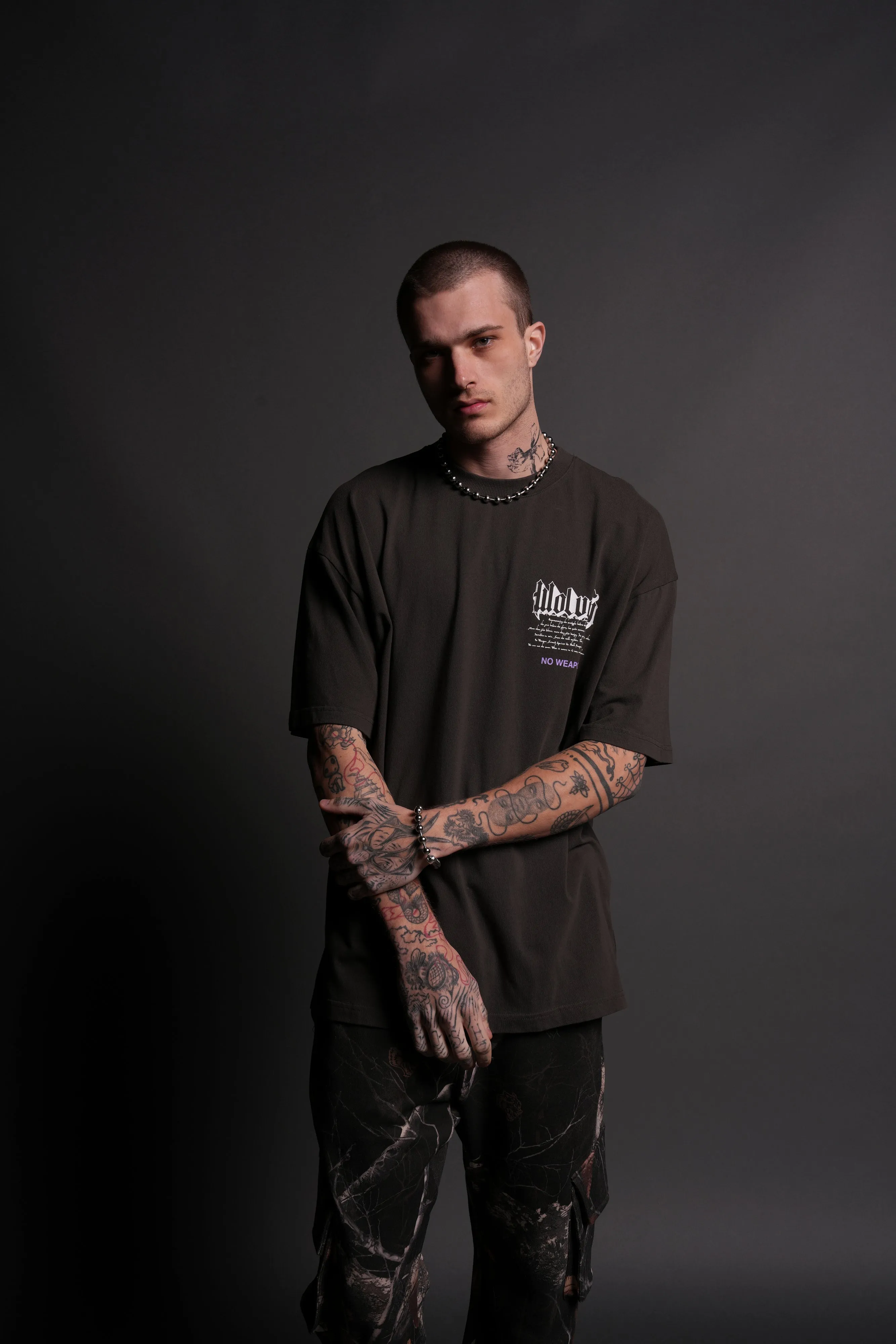 Create "Premium" Oversized Tee in Wolf Gray