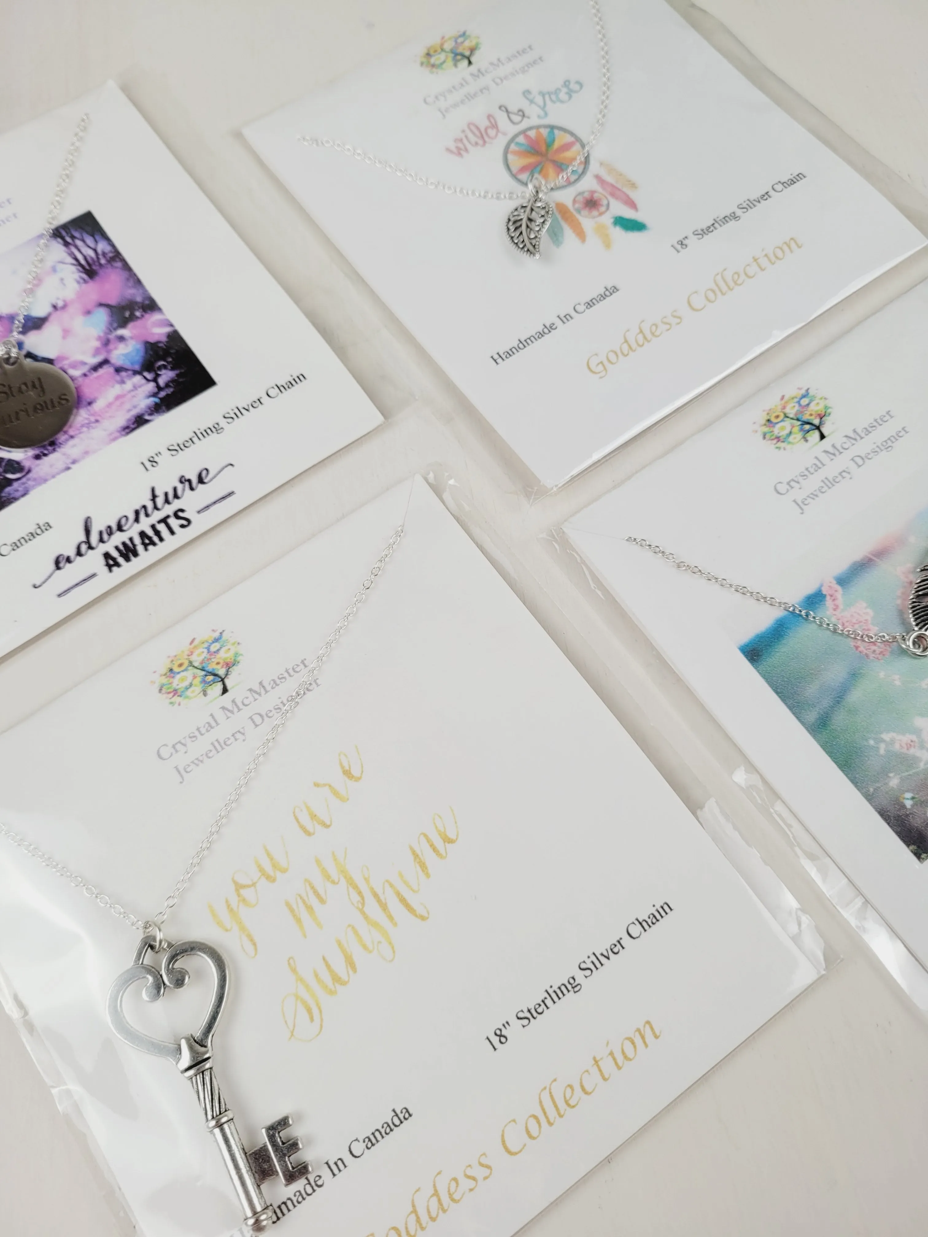 Crystal McMaster Jewellery, Sterling Silver Necklaces- Goddess, Real Beauty & Adventure Awaits Collections