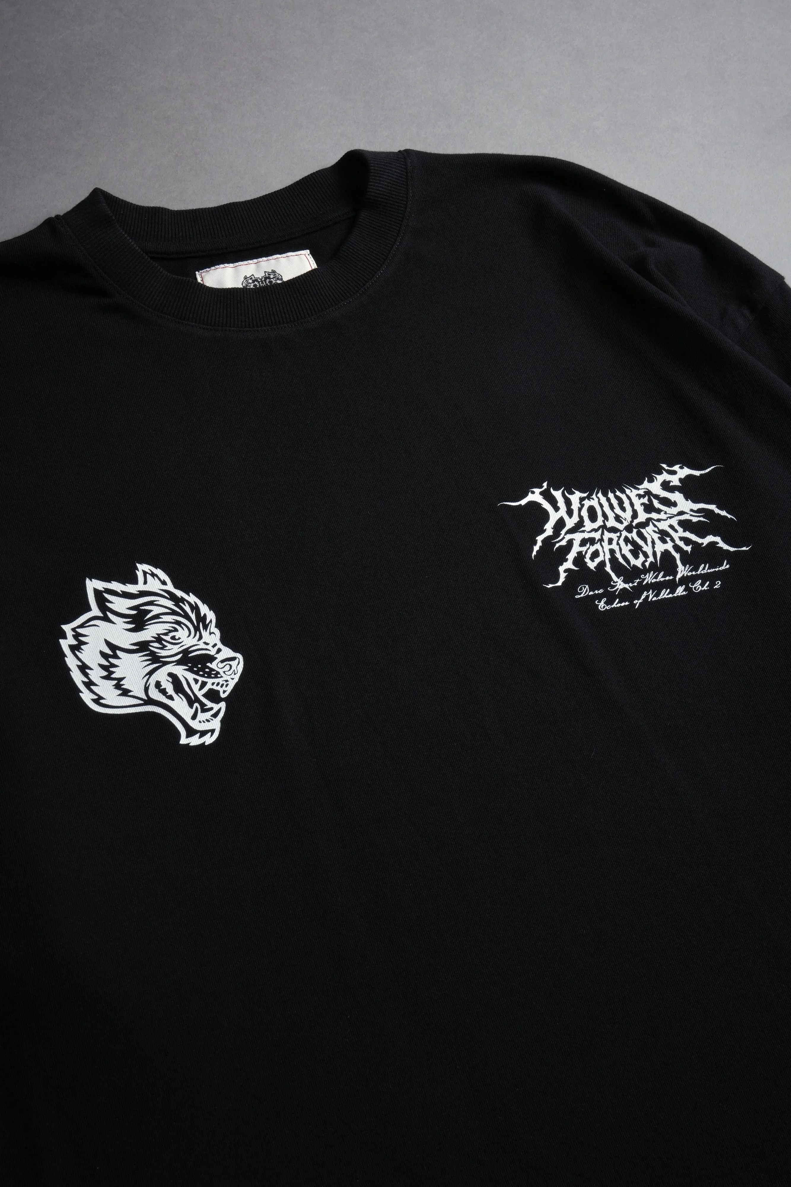 Darc Einherjar "Side By Side" Oversized Tee in Black