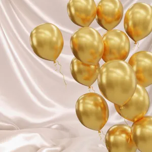 Gold Color Balloon (Pack of 25) for Birthday Parties & Decoration