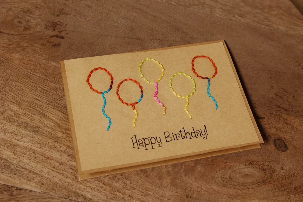 Happy Birthday Balloons Greeting Card