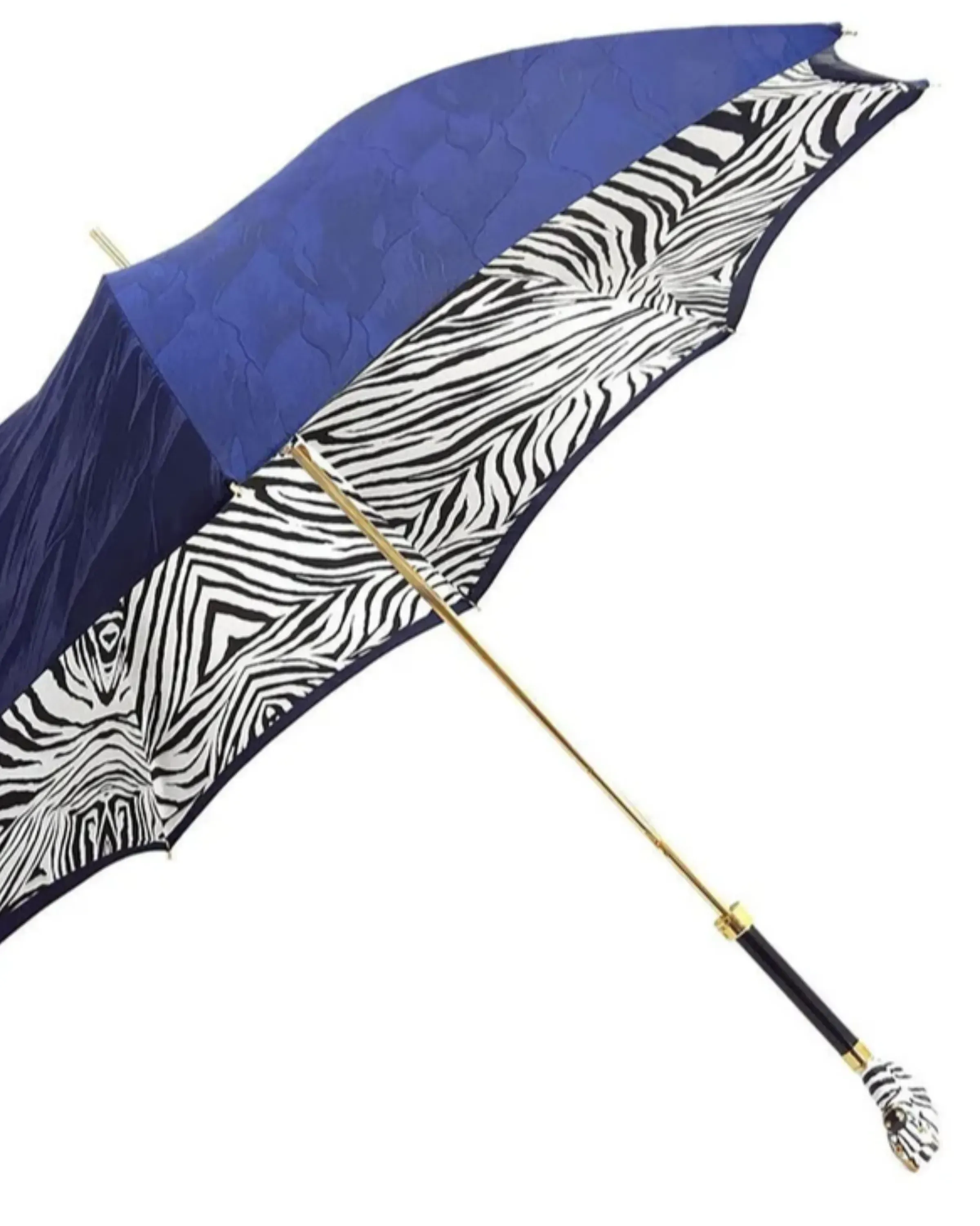 il Marchesato Amazing Zebra Umbrella Enamel on 24K gold