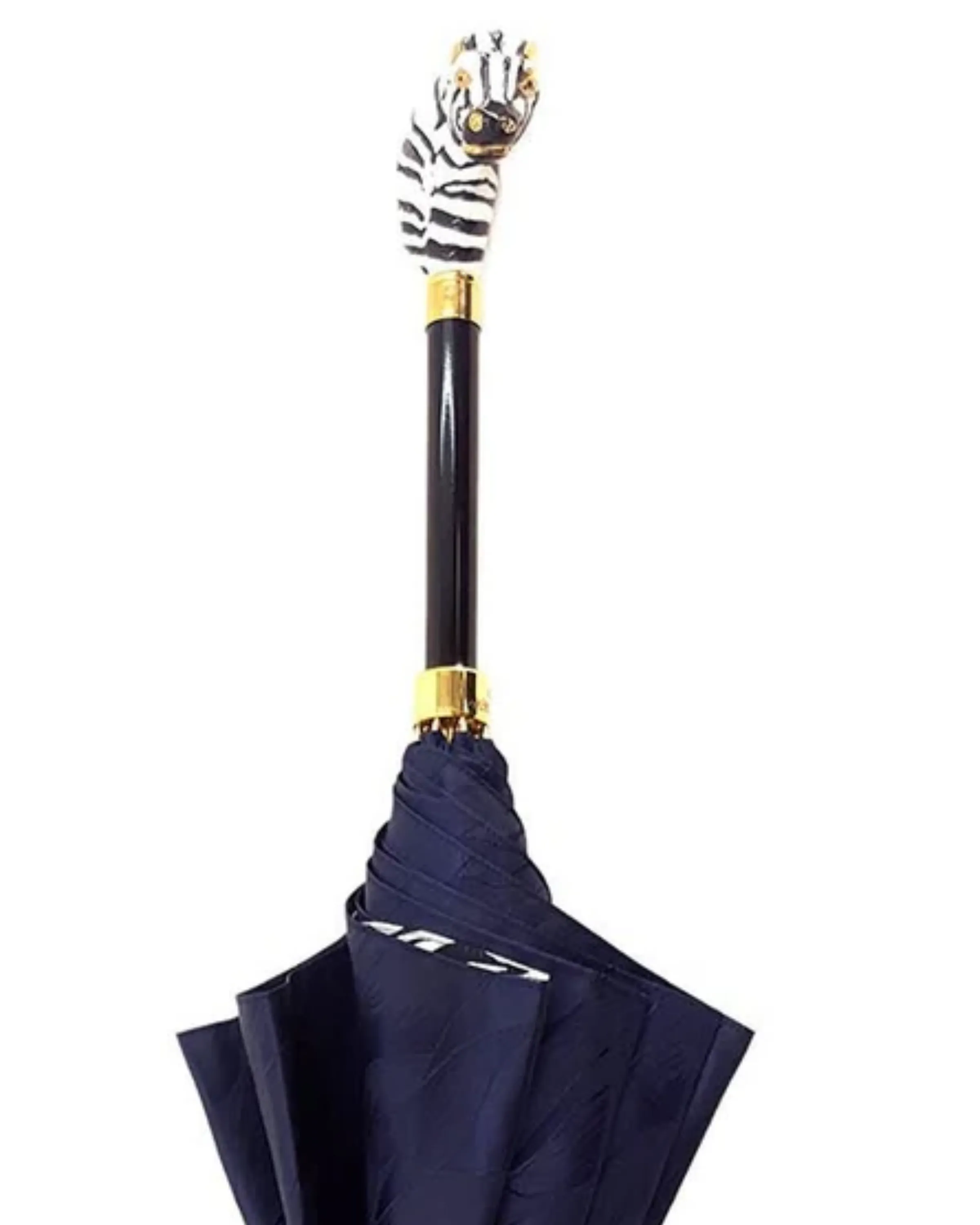 il Marchesato Amazing Zebra Umbrella Enamel on 24K gold