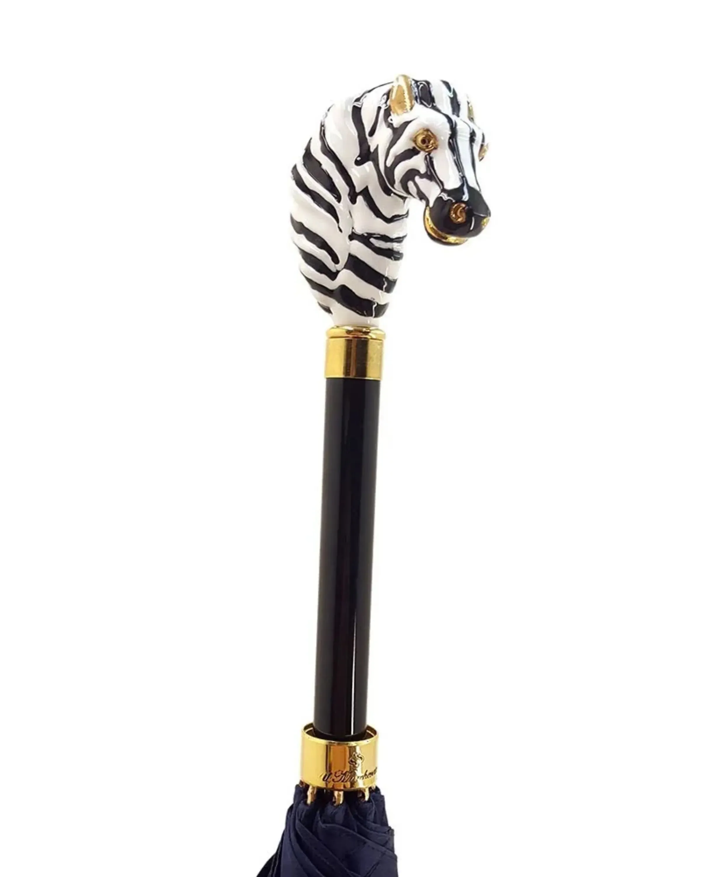 il Marchesato Amazing Zebra Umbrella Enamel on 24K gold