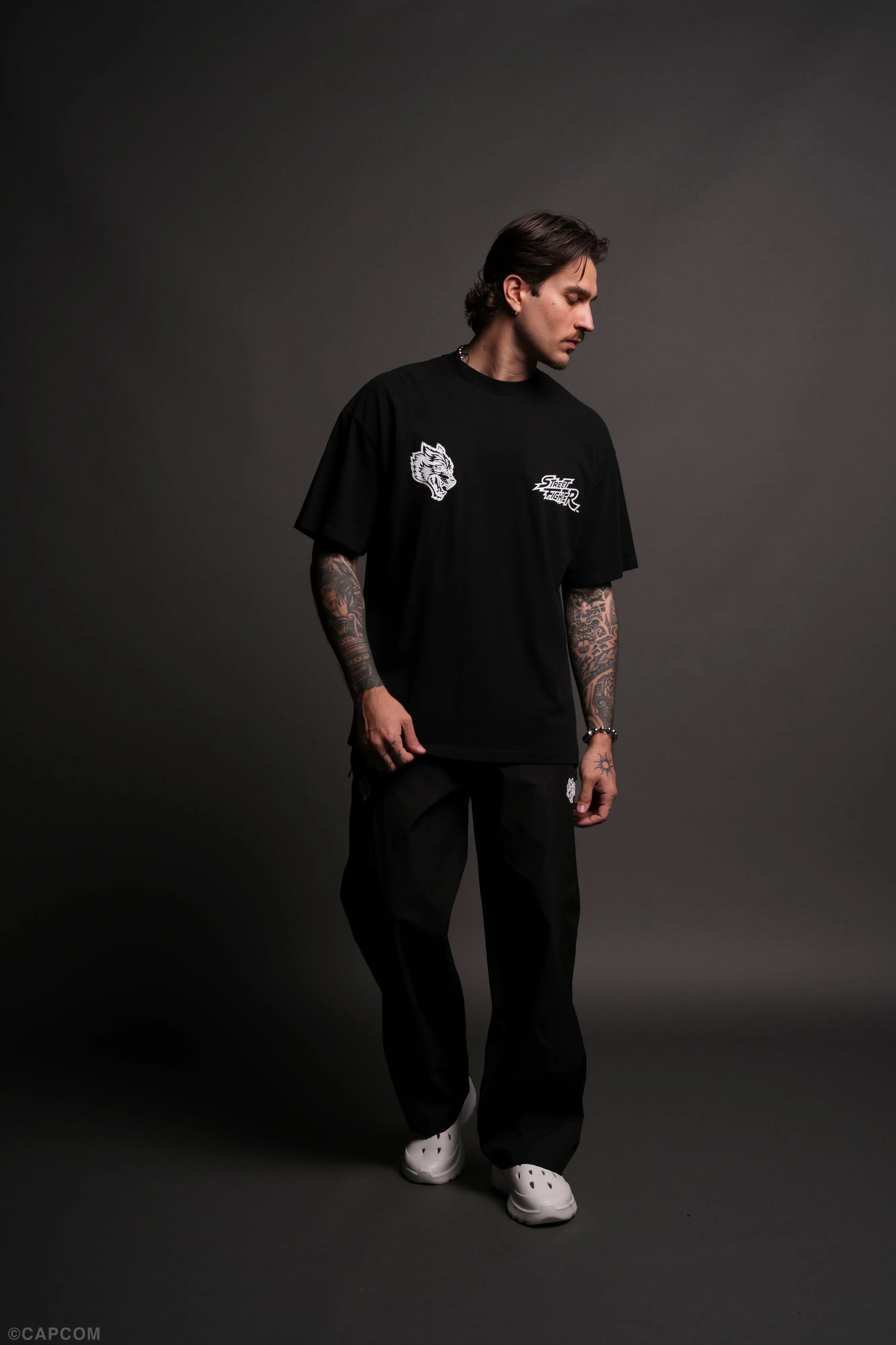 Iron Heart "Premium" Oversized Tee in Black