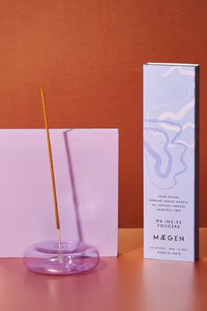 MGEN Lavender Dimple Hand Blown Glass Incense Holder