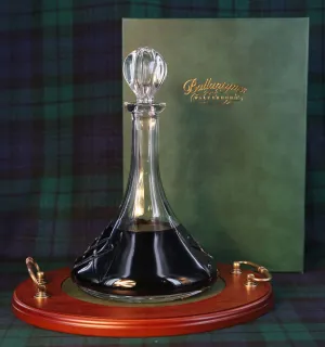 Panel Style Port Decanter & Serving Tray, Engraved In a Gift Box