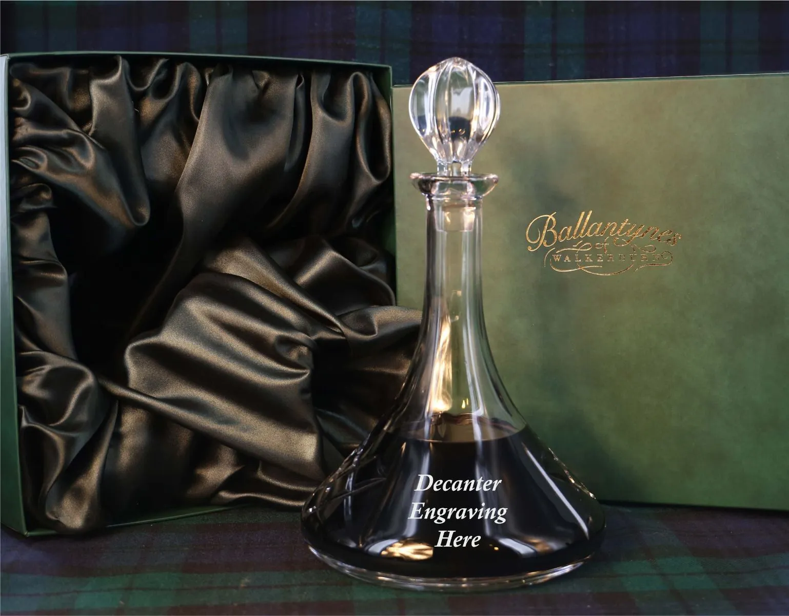 Panel Style Port Decanter, Engraved