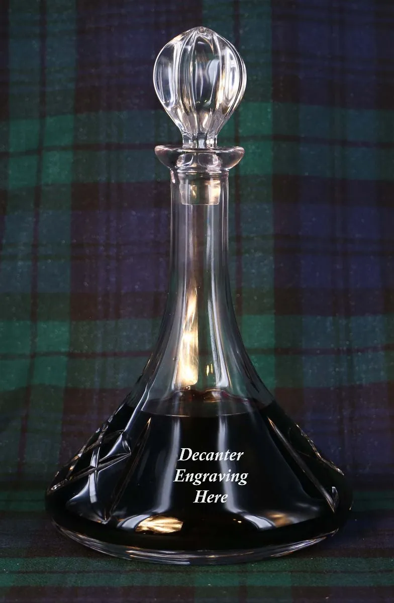 Panel Style Port Decanter, Engraved