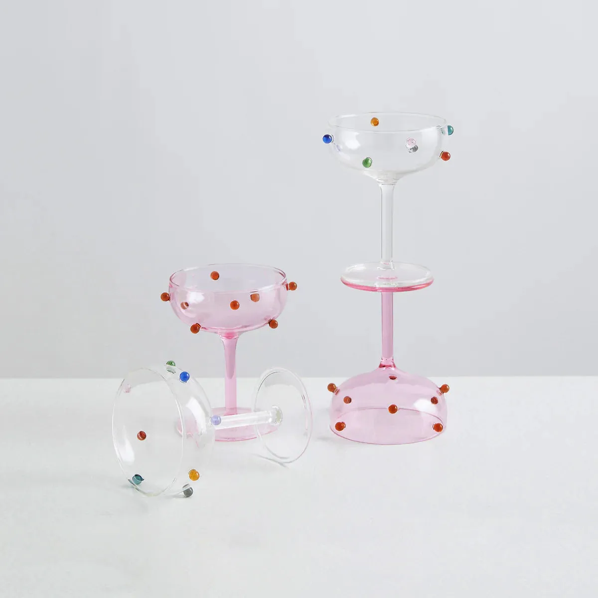 Pomponette Coupes Pink Amber