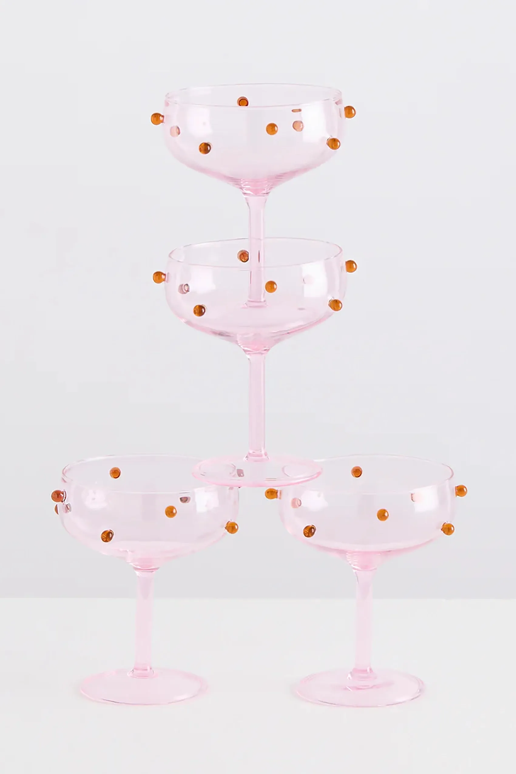 Pomponette Coupes Pink Amber