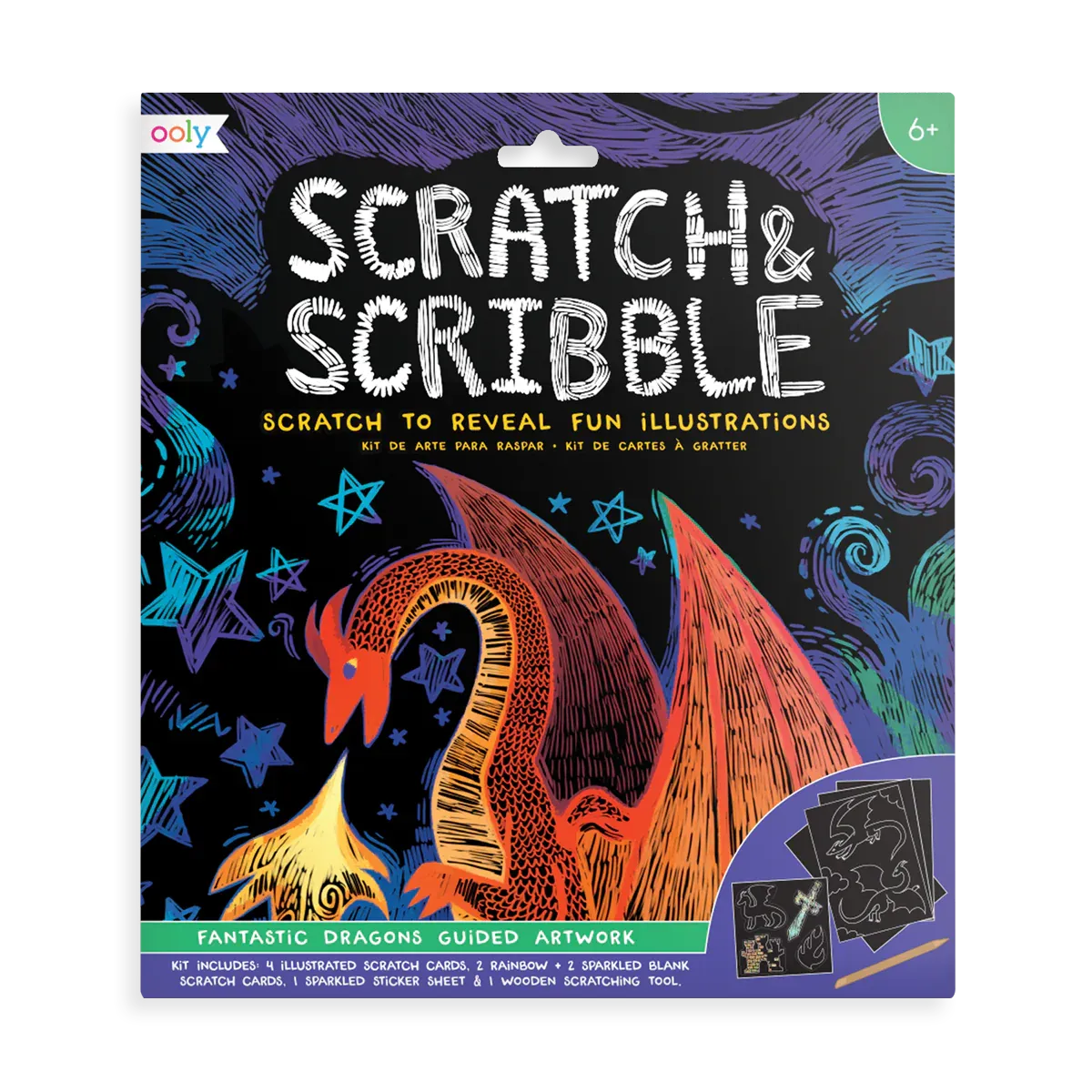 Scratch & Scribble Art Kit (Fantastic Dragons)