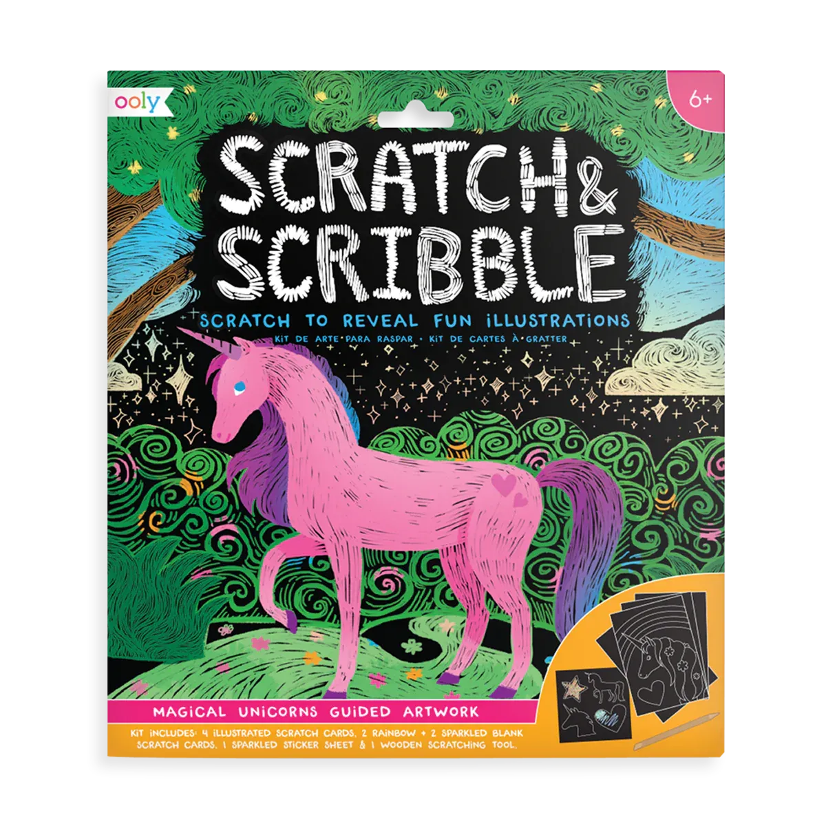 Scratch & Scribble Art Kit (Magical Unicorns)
