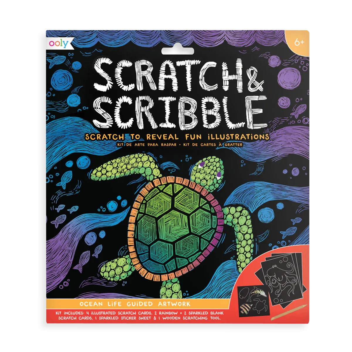 Scratch & Scribble Art Kit (Ocean Life)