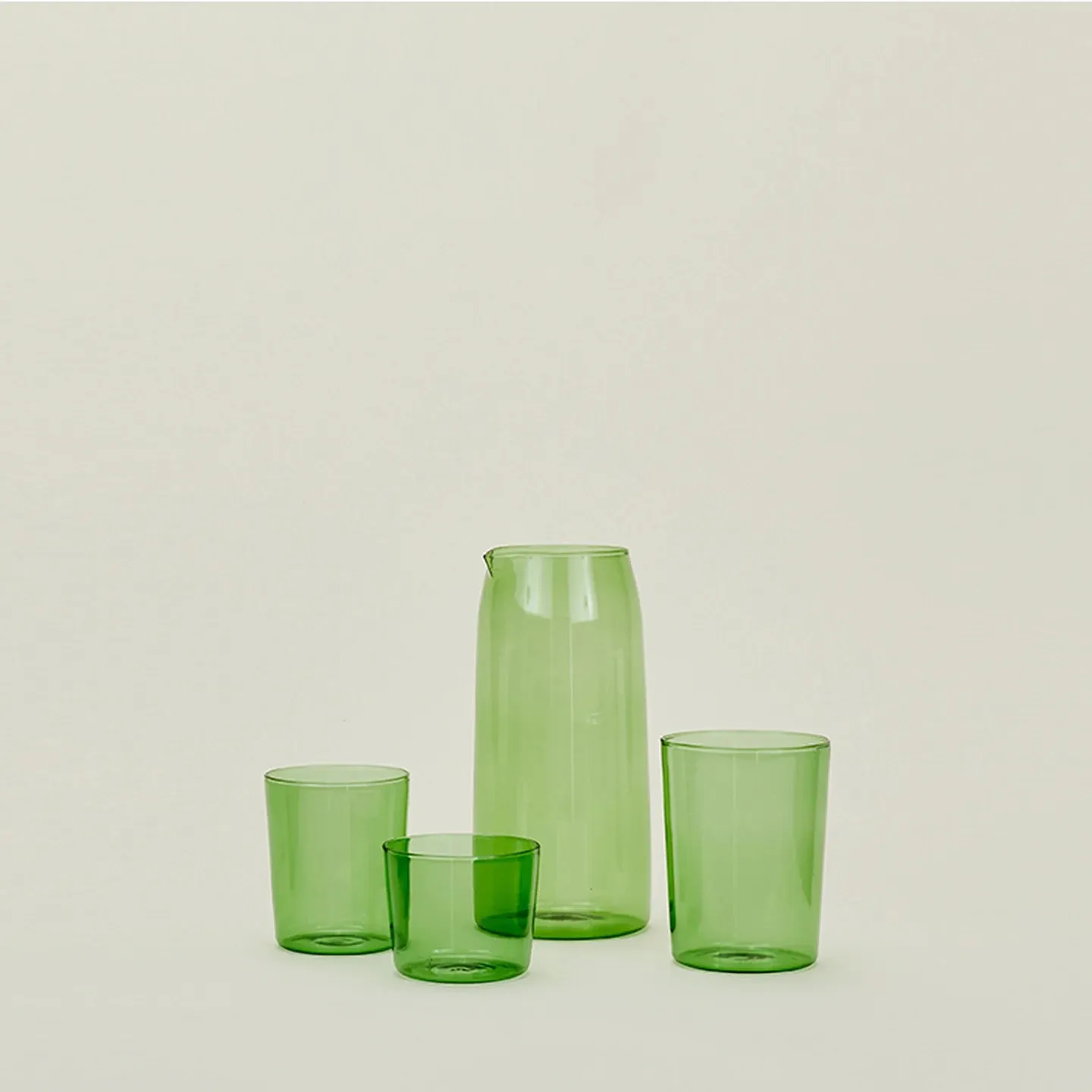 Small Essential Glassware Set of 4 (Green)