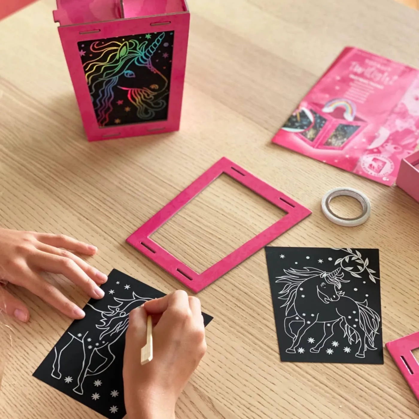 Totally Twilight Unicorn Lantern Scratch Art Set