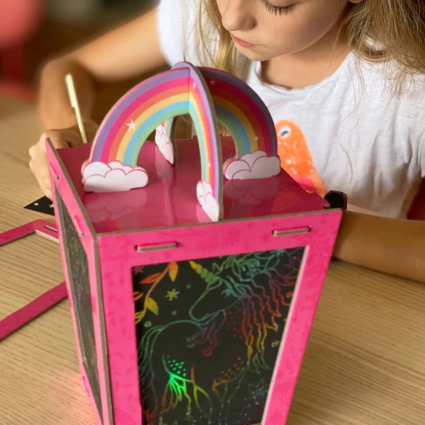 Totally Twilight Unicorn Lantern Scratch Art Set