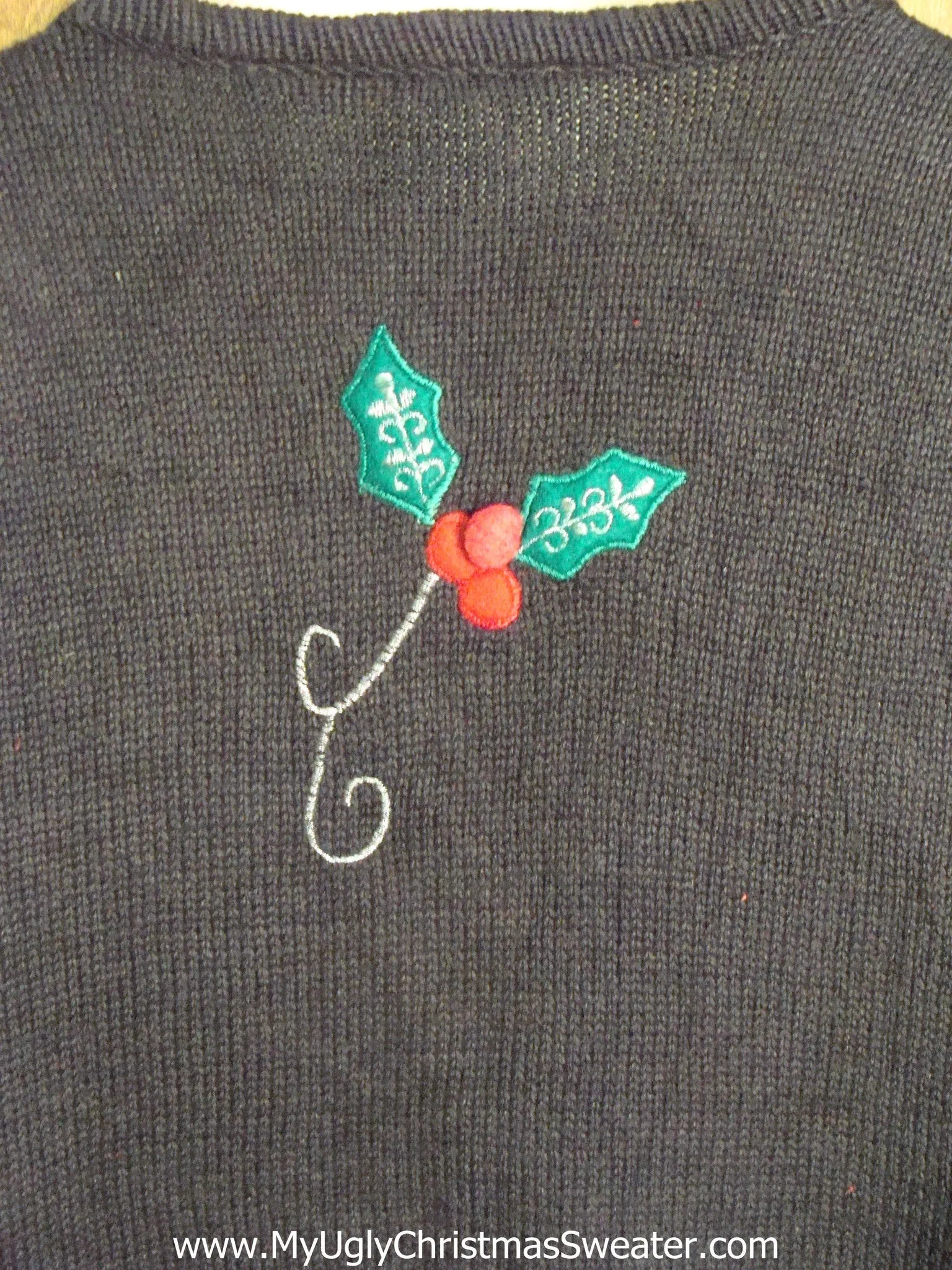 Ugly Christmas Sweater Vest with Colorful Ornaments