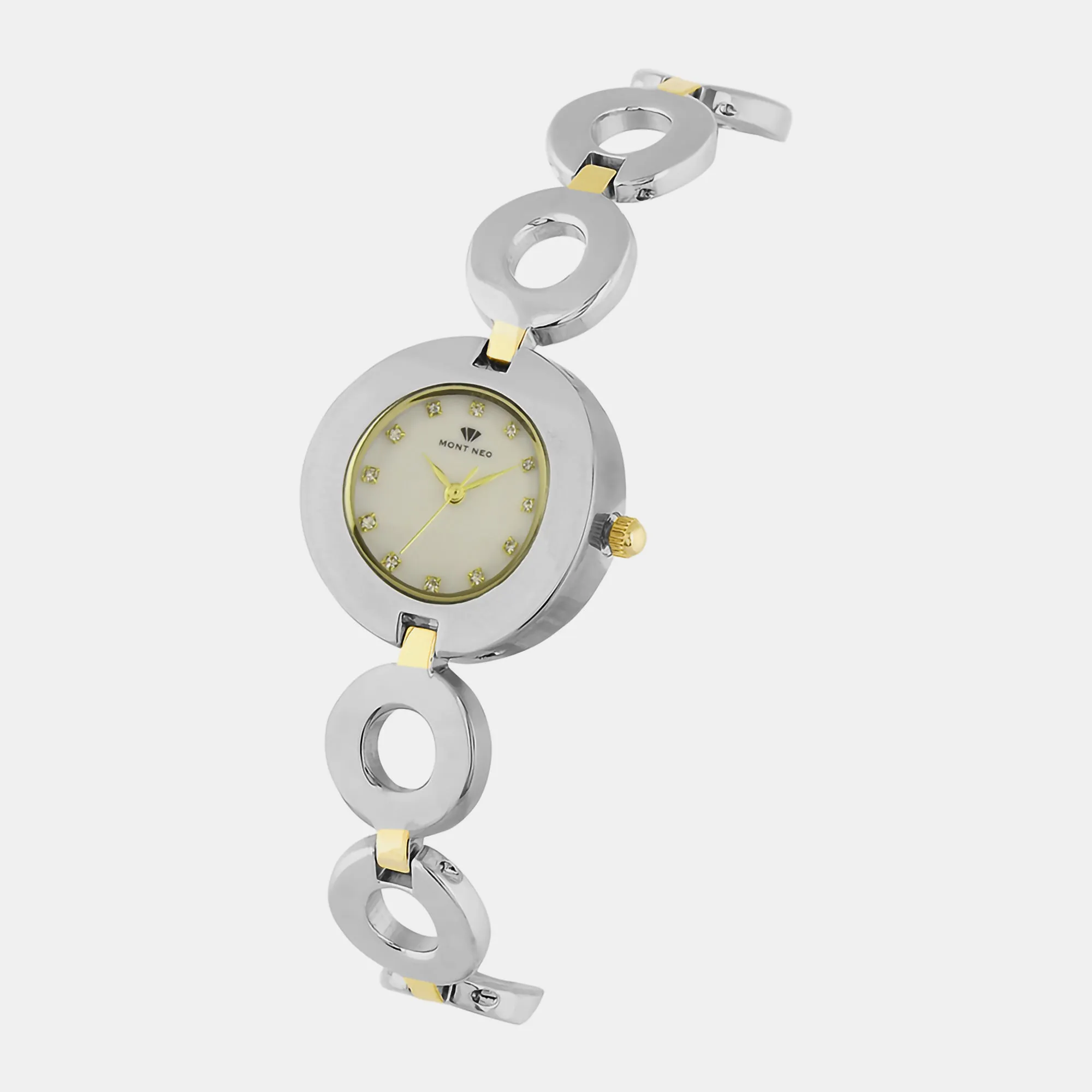 Women Grey Analog Stainless Steel Watch 2015T-M1101